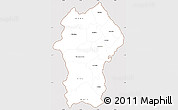 Classic Style Simple Map of Gikongoro, cropped outside
