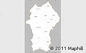 Gray Simple Map of Gikongoro, cropped outside