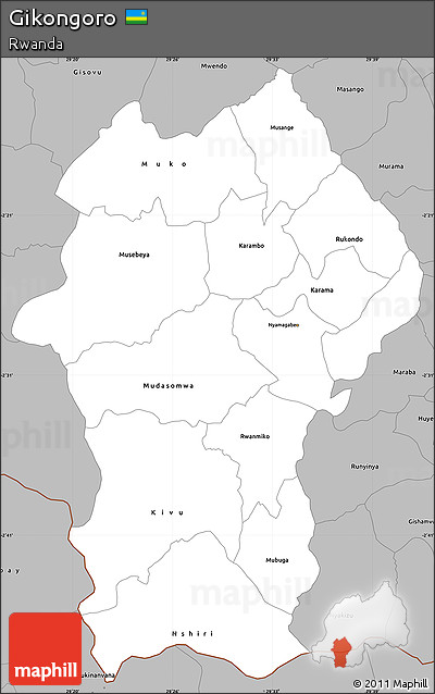 Gray Simple Map of Gikongoro