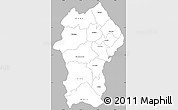 Gray Simple Map of Gikongoro, single color outside