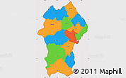 Political Simple Map of Gikongoro, cropped outside