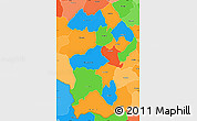 Political Simple Map of Gikongoro, political shades outside