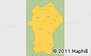 Savanna Style Simple Map of Gikongoro, cropped outside