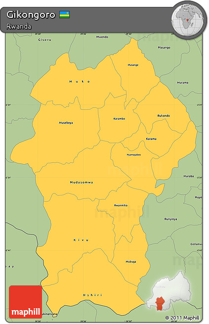 Savanna Style Simple Map of Gikongoro