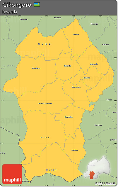 Savanna Style Simple Map of Gikongoro