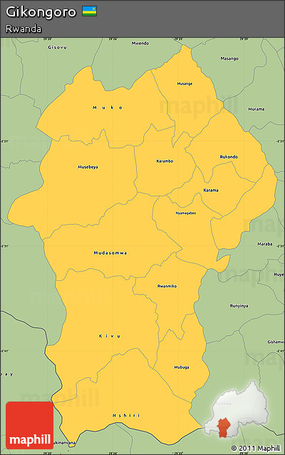 Savanna Style Simple Map of Gikongoro