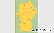 Savanna Style Simple Map of Gikongoro, single color outside