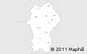 Silver Style Simple Map of Gikongoro, cropped outside