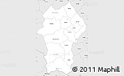 Silver Style Simple Map of Gikongoro