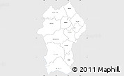Silver Style Simple Map of Gikongoro, single color outside