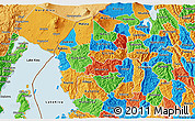 Political 3D Map of Gisenyi