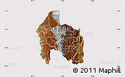 Physical Map of Gisenyi, cropped outside