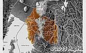 Physical Map of Gisenyi, desaturated