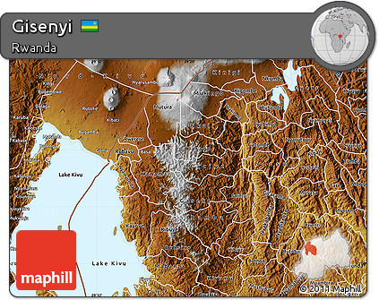 Physical Map of Gisenyi
