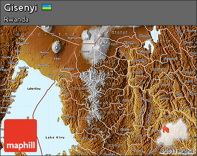 Physical Map of Gisenyi