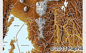Physical Map of Gisenyi