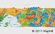 Political Panoramic Map of Gisenyi