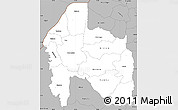 Gray Simple Map of Gisenyi
