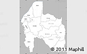 Gray Simple Map of Gisenyi, single color outside
