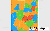 Political Simple Map of Gisenyi