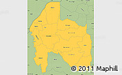 Savanna Style Simple Map of Gisenyi