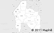 Silver Style Simple Map of Gisenyi