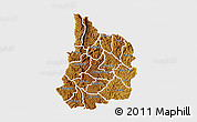 Physical 3D Map of Gitarama, single color outside