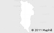 Silver Style Simple Map of Taba, single color outside