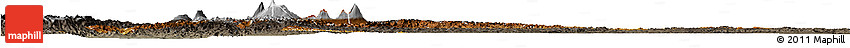 Physical Horizon Map of Rwanda, darken, semi-desaturated, land only