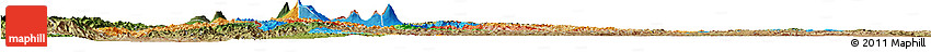 Political Horizon Map of Rwanda, satellite outside, bathymetry sea
