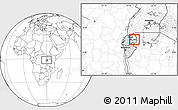Blank Location Map of Kayonza, within the entire country