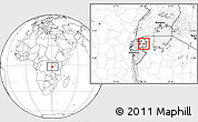 Blank Location Map of Kayonza, highlighted parent region
