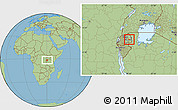 Savanna Style Location Map of Kayonza