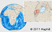 Shaded Relief Location Map of Kayonza