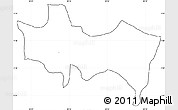 Blank Simple Map of Kayonza, cropped outside