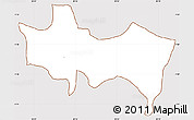 Classic Style Simple Map of Kayonza, cropped outside