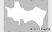 Gray Simple Map of Kayonza, cropped outside