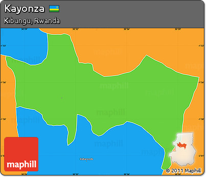 Political Simple Map of Kayonza