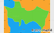 Political Simple Map of Kayonza