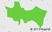 Political Simple Map of Kayonza, single color outside