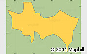 Savanna Style Simple Map of Kayonza, cropped outside