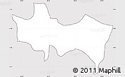 Silver Style Simple Map of Kayonza, cropped outside