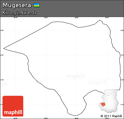 Blank Simple Map of Mugesera, cropped outside