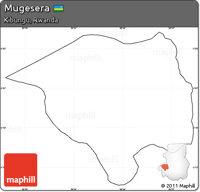 Blank Simple Map of Mugesera, cropped outside