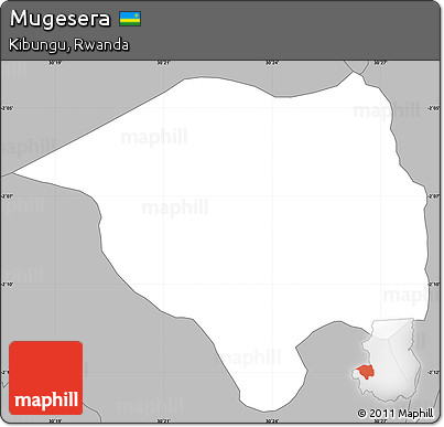 Gray Simple Map of Mugesera
