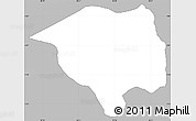 Gray Simple Map of Mugesera, single color outside