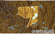 Physical 3D Map of Rukara, darken