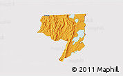 Political 3D Map of Rukara, cropped outside
