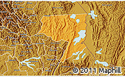 Political 3D Map of Rukara, physical outside