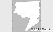 Gray Simple Map of Rukara, single color outside